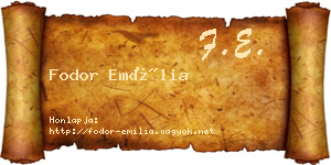 Fodor Emília névjegykártya