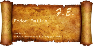 Fodor Emília névjegykártya