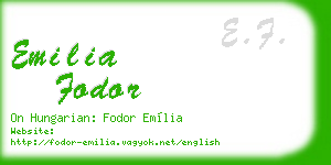 emilia fodor business card